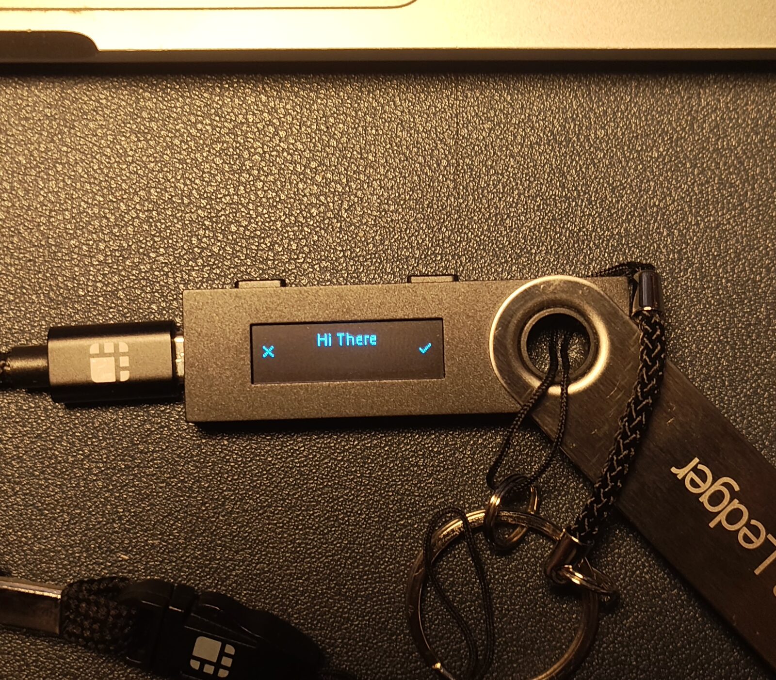 Simple application running on a Ledger Nano S